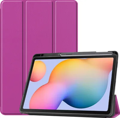 Produktbild von Hülle für Samsung Galaxy Tab S6 Lite 10.4 (P610 / P615) 2020, 10,4 Zoll Magnetic TPU Protect Hülle mit S Stifthalter, Multi-Angle Front Support Cover, lila