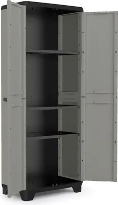 Produktbild von Keter Lagerschrank mit Böden Planet Grau und Schwarz