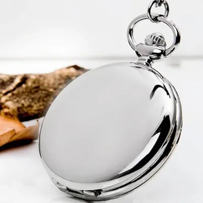 Image de Montre de Poche GL-5098 Argenté - Élégance Classique pour Hommes KP5098