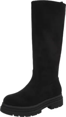 Produktbild von Ital-Design Damen Stiefel  Wildlederoptik Plateaustiefel 90418019 Schwarz Gr.  37