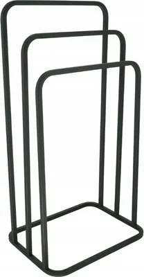 Produktbild von HMP Handtuchständer Handtuchhalter Loft Schwarz Massiv Exklusiv Metall 100% Freistehend Dreifach