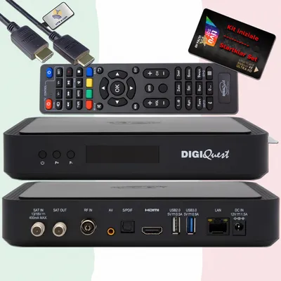 Produktbild von TiVuSat Smartcard Schwarz + DIGIQuest Q99 4K Sat Receiver - tivùsat (bereits aktiviert)