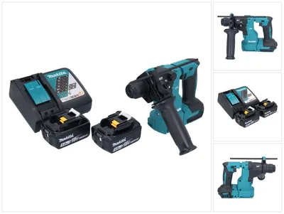Produktbild von Makita DHR 183 RT Akku Bohrhammer 18 V 1,7 J SDS plus Brushless + 2x Akku 5,0 Ah + Ladegerät