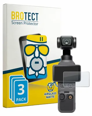 Produktbild von 3x BROTECT Entspiegelungs Schutzglas für DJI Osmo Pocket 4 Schutzfolie Panzer Folie Glas Display Schutz matt