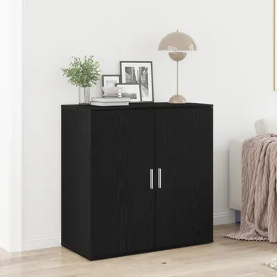 Produktbild von Sideboard Schwarz Eichen-Optik 79 x 38 x 80 cm Holzwerkstoff