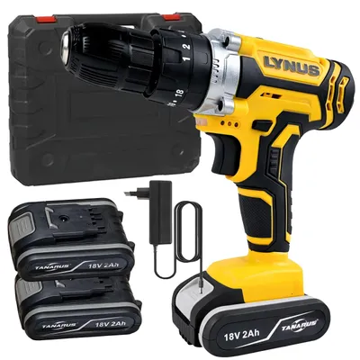 Image de Perceuse visseuse sans fil étui, 2 x batteries 18 V 2 Ah, LED