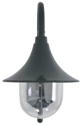 Imagen del producto de vidaXL Lámpara de pared para jardín, casquillo E27, 42 cm, aluminio, verde oscuro