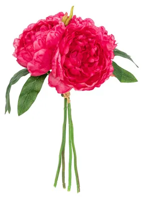 Image de Bouquet de 4 pivoines artificielles « Bely Rose » H 31 cm  - Atmosphera créateur d'intérieur