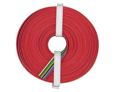Produktbild von Achtlingslitze isoliert, 8x0,14mm, 5m - Farbe: rot-blau-grau-schwarz-gelb-grün-braun-weiß