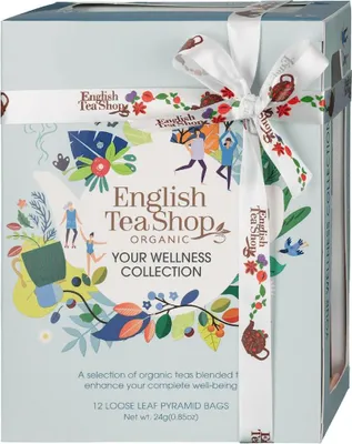 KOLEKCJA HERBATEK OWOCOWO - ZIOŁOWYCH BIO PIRAMIDKI (YOUR WELLNESS - 6 SMAKÓW) (12 x 2 g) 24 g - ENGLISH TEA SHOP ORGANIC