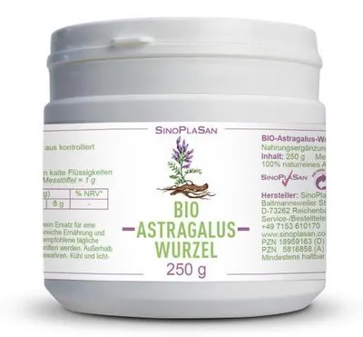 Produktbild von Bio Astragaluswurzel 100% Pulver 250 g