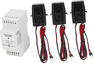 Obrázek produktu pro Home Měřič energie 90?250VA 3fázový měřič proudu napětí a proudu s 3 svorkami proudového transformátoru