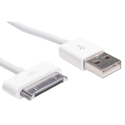 Obrázek produktu pro Akyga AK-USB-08, 1 m, USB A, Micro-USB B/Lightning/Apple 30-pin, USB 2.0, Bílá