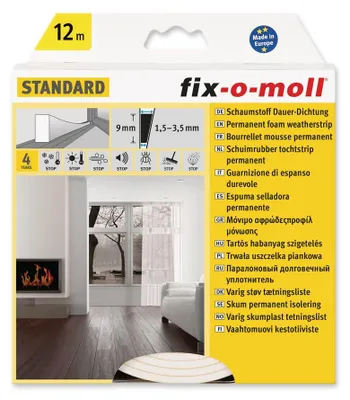 Produktbild von Schaumstoff-Dauer-Dichtung fix-o-moll 12m weiß