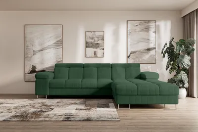 Produktbild von ALTDECOR Ecksofa mit Schlaffunktion und Bettkasten - COMA L - 271x203x79 - Beige Corner Sofa Eckcouch Couch L-Form, links/rechts angeordnet, Schlafcouch Ausziehbar Wohnlandschaft