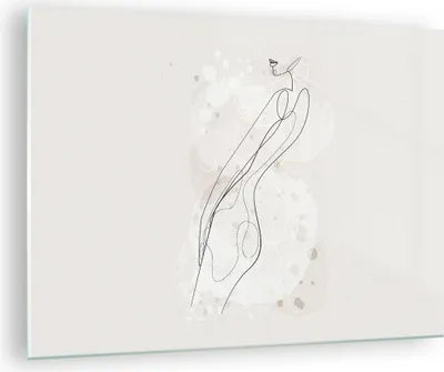 Produktbild von Bilder auf glas - Einteilig - Minimalismus Körper Frauen - 70x50cm - Glasbilder - Wandbilder - Bilder - zum Aufhängen bereit - Wanddekoration aus Glas - Glas Bilder - Wandbild auf Glas - GAA70x50-4831
