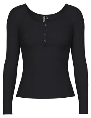 Immagine prodotto di PIECES - Top da donna a maniche lunghe, modello PCKITTE