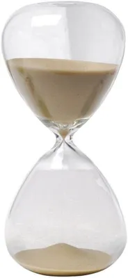 Produktbild von Sanduhr 30 Minuten, groß, aus klarem Glas, mit braunem Sand, dekorativer Zeitmesser fürs Büro