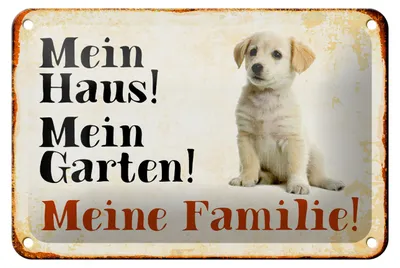 Produktbild von Blechschild Hund 18x12cm Labrador mein Haus Garten Familie