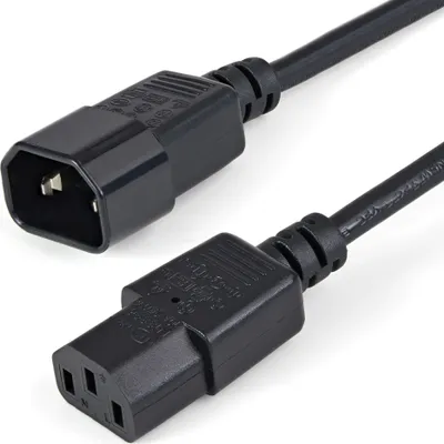Image de StarTech.com Câble / Cordon d'extension d'alimentation standard C13 vers C14 de 1m - Mâle / Femelle