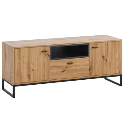 Obrázek produktu pro TV stolek BEND - černý / dub artisan