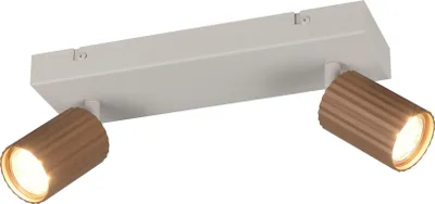 Immagine prodotto di Plafoniera, metallo, caffè, 2 luci, orientabile, L 30 cm