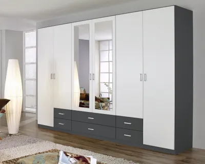 Produktbild von RAUCH A7569_5F64 Kleiderschrank, 6-trg. GAMMAS in Grau/Weiss