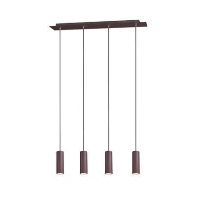 Immagine prodotto di Moderna lampada a sospensione 4 fl. Lampada a sospensione per soggiorno, camera da letto, cucina, metallo color ruggine