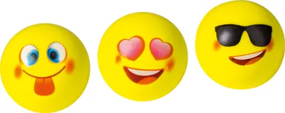 Image de BRUNNEN 103668303 Boule en caoutchouc "Happy" Ø 4 cm