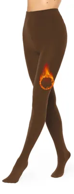 Produktbild von Merry Style Thermo Strumpfhose Damen Winter Gefütterte Strumpfhose MS-ATX-442 (Braun, XS/S) .
