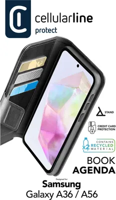 Produktbild von Book Agenda 2 Case für Samsung A36 5G/ A56 5G Black (61072)