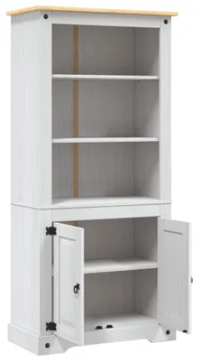 Imagen del producto de vidaXL Armario aparador estilo México, madera de pino, blanco, 80x40x170 cm