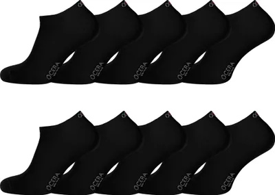 Produktbild von OCERA 10 Paar Sneaker Socken Uni für Damen & Herren in verschiedenen Farben - Schwarz 47/50