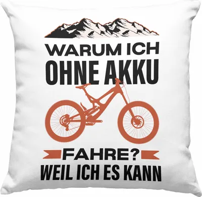 Produktbild von Trendation - Fahrradfahrer Geschenk Deko-Kissen mit Füllung 40x40 mit Spruch Rennrad Mountainbike Geschenkidee Radfahrer Lustig (Grau)