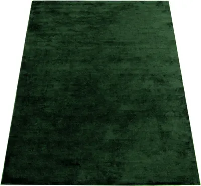 Produktbild von Waschbarer Teppich Wohnzimmer Kurzflor Einfarbiger Moderner Stil Weich grün Petrol Grösse 120 cm Rund