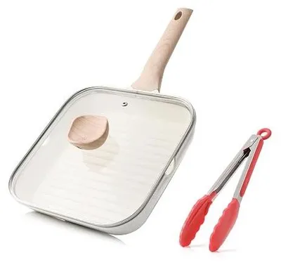 Zdjęcie produktu dla Patelnia grillowa kwadratowa nieprzywierająca ze stali nierdzewnej