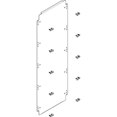 Produktbild von ABN Montageplatte 246x702 mm 1FB/5RE für Montage zwischen Trägerprofil FMA15N