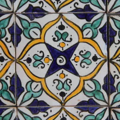 Produktbild von Handbemalte Fliese – Mediterranes Boho