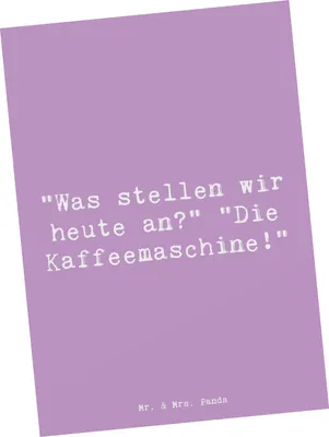 Produktbild von Mr. & Mrs. Panda Postkarte Spruch Freude am Morgen - Lavendeltraum - Geschenk, positive Energie, Familie, Grußkarte, Ansichtskarte, Lächeln, Motivation, Zitat, Postkarten
