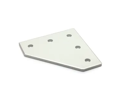 Produktbild von Verbindungsplatte - 4040 L Aluminium, eloxiert, I-Typ Nut 8, VPE 10 Stück