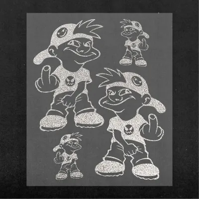 Produktbild von Sticker Aufkleber Monello Silber 14 x 16 cm