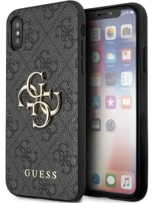Obrázek produktu pro Guess 4G Big Metal Logo - pouzdro pro iPhone X (šedé)