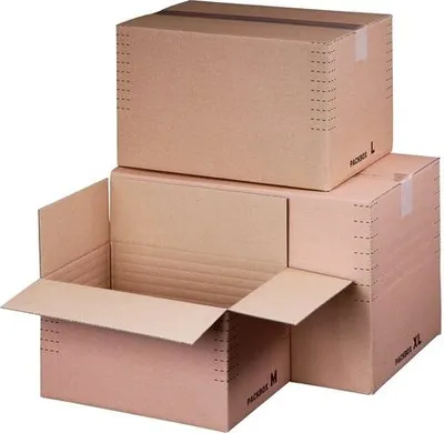 Produktbild von 10x Schnellaufrichtekarton 475x310x(155)-310mm mit variabler Höhe und Automatikboden A3+ braun
