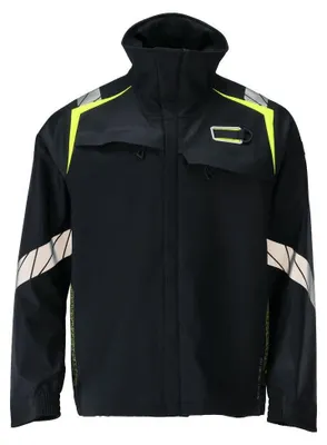 Produktbild von MASCOT® Soft Shell Jacke Multisafe Größe 5XL, schwarzblau/hi-vis gelb | Packung (1 Stück)