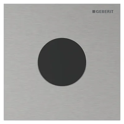 Immagine prodotto di Geberit, commande pour urinoir, type 40 plaque de recouvrement, avec déclenchement électronique du rinçage, alimentation au réseau, ronde, acier inox, 116.024.FW.1, 116.024.FW.1