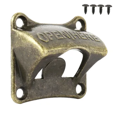 Produktbild von Vintage Bronze Wandmontierte Weinbier Soda Flaschenkappe Opener Bar Accessoires-Bronze