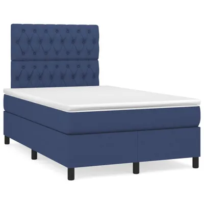 Produktbild von Boxspringbett mit Matratze Blau 120x200 cm Stoff