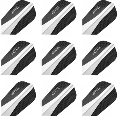 Produktbild von Harrows | Retina | Dart Flights | Slim | 100 Mikron | Transparent Weiss | 3 Sets = 9 Flights