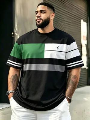 Produktbild von Herren Oversize T-Shirt Kurzarm, lässiges Rundhals Shirt für Sommer, Freizeit, Outdoor Sport, Streetwear Oberteil, modisches Geschenk für Männer,2xl