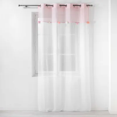 Produktbild von Kindergardine ELFIKA, mit Ösen und Pompons, 140 x 240 cm